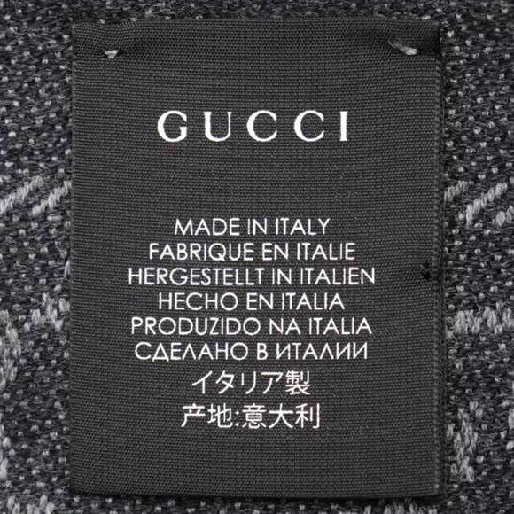 GUCCI Gucci GG Pattern Winter Scarf Muffler Stole Gray 133483 Unisex - Picture 5 of 7